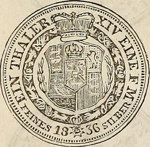 An illustration from Metropolitan coin book, containing accurate engravings of the various gold, silver and other coins now in circulation throughout the world;, 1865, leaf 33
