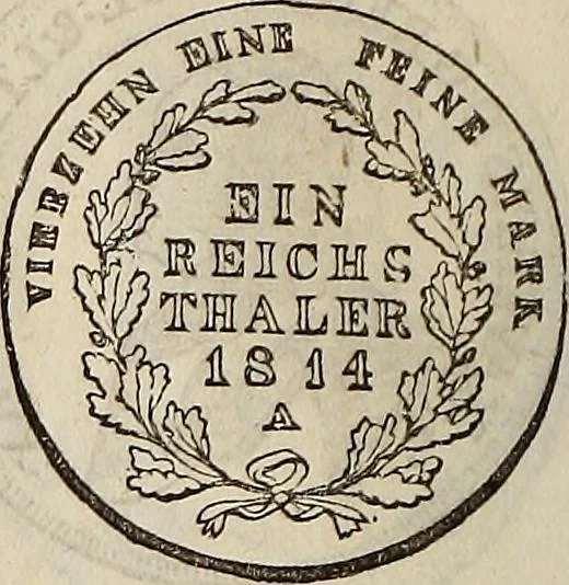An illustration from Metropolitan coin book, containing accurate engravings of the various gold, silver and other coins now in circulation throughout the world;, 1865, leaf 33
