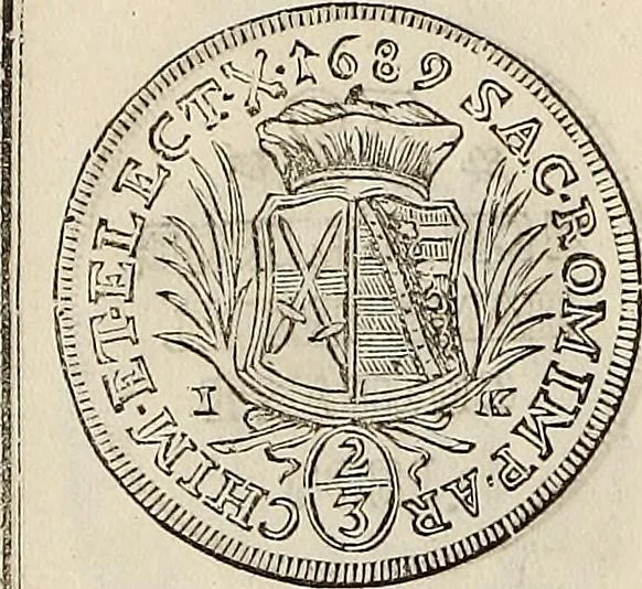 An illustration from Metropolitan coin book, containing accurate engravings of the various gold, silver and other coins now in circulation throughout the world;, 1865, leaf 35