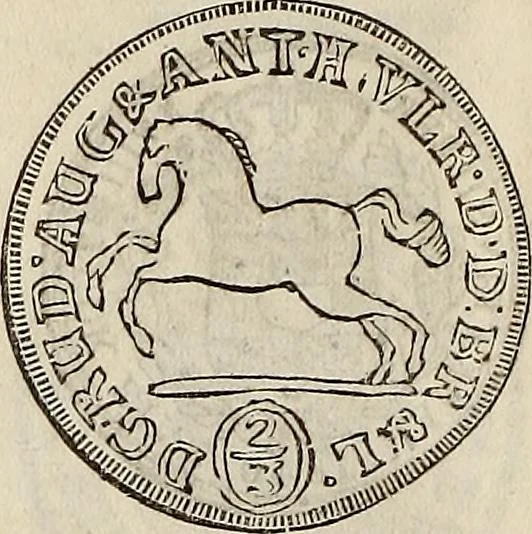 An illustration from Metropolitan coin book, containing accurate engravings of the various gold, silver and other coins now in circulation throughout the world;, 1865, leaf 35