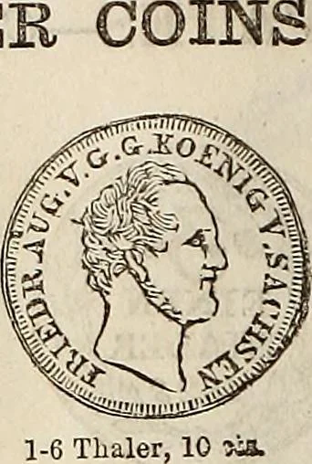 An illustration from Metropolitan coin book, containing accurate engravings of the various gold, silver and other coins now in circulation throughout the world;, 1865, leaf 37