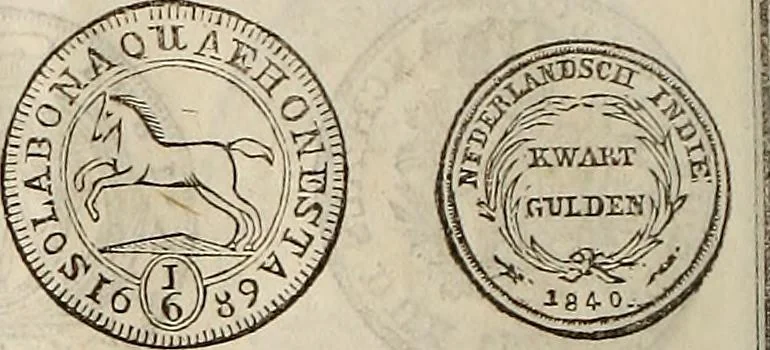 An illustration from Metropolitan coin book, containing accurate engravings of the various gold, silver and other coins now in circulation throughout the world;, 1865, leaf 37