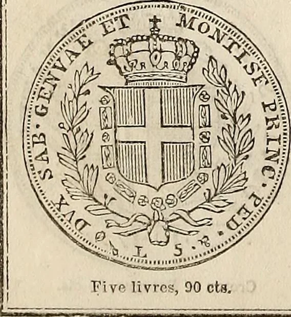 An illustration from Metropolitan coin book, containing accurate engravings of the various gold, silver and other coins now in circulation throughout the world;, 1865, leaf 39