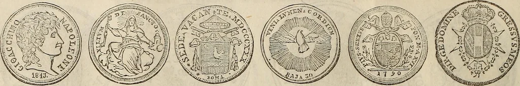 An illustration from Metropolitan coin book, containing accurate engravings of the various gold, silver and other coins now in circulation throughout the world;, 1865, leaf 41