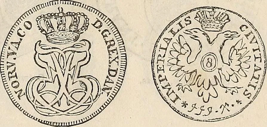 An illustration from Metropolitan coin book, containing accurate engravings of the various gold, silver and other coins now in circulation throughout the world;, 1865, leaf 42