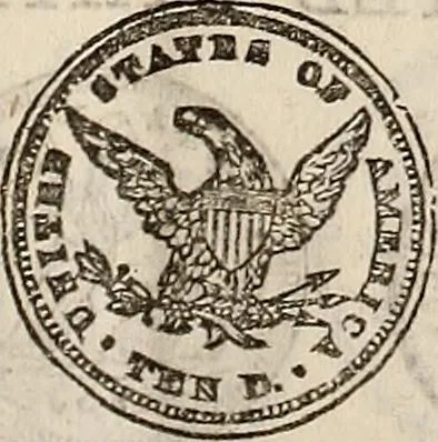 An illustration from Metropolitan coin book, containing accurate engravings of the various gold, silver and other coins now in circulation throughout the world;, 1865, leaf 8