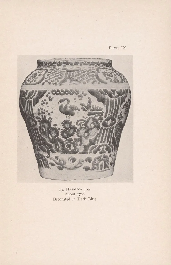 An illustration from Mexican maiolica in the collection of the Hispanic Society of America, 1915, leaf 49