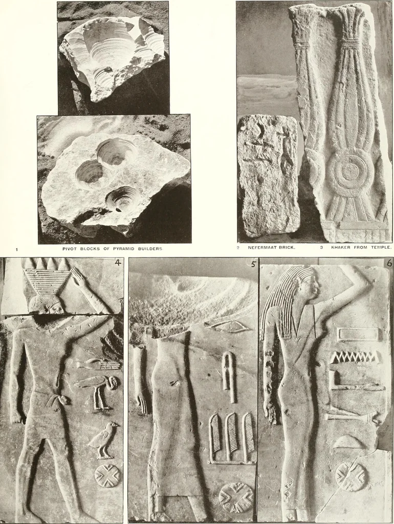 An illustration from Meydum and Memphis (III), 1910, leaf 100