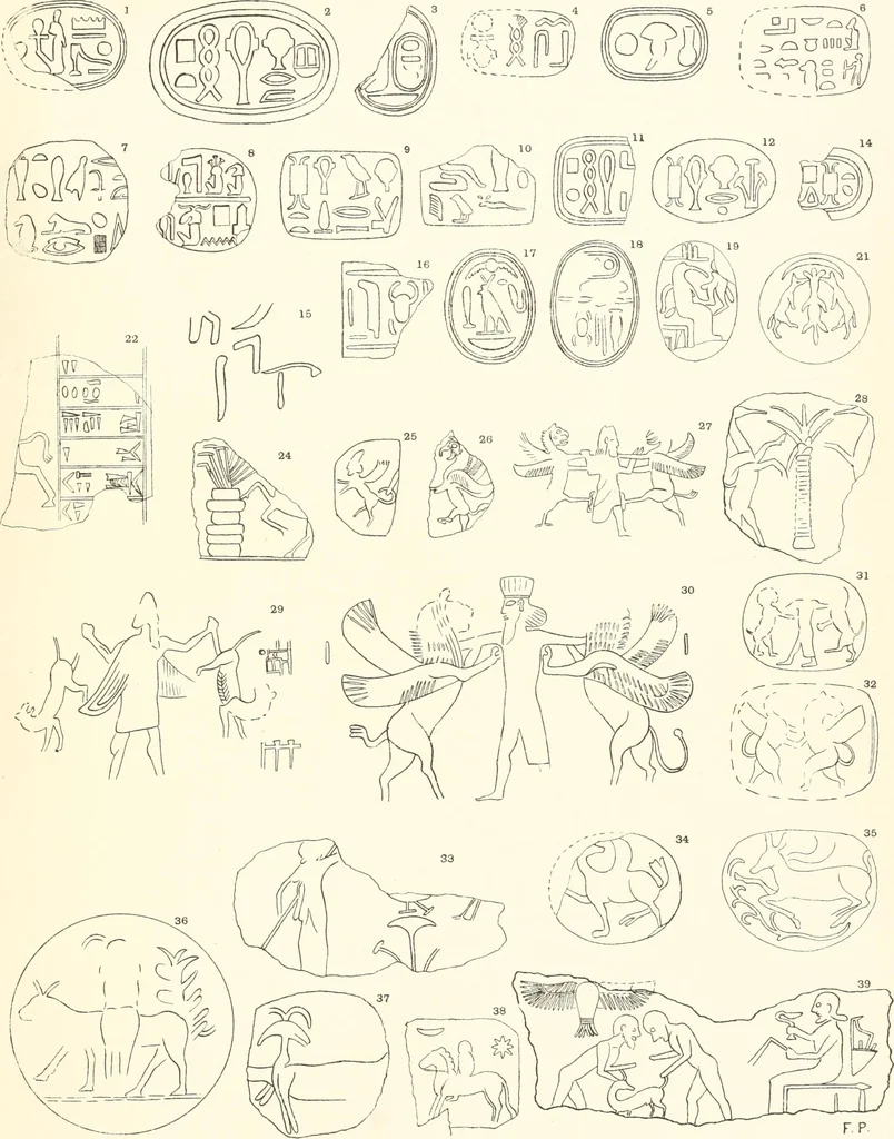 An illustration from Meydum and Memphis (III), 1910, leaf 132