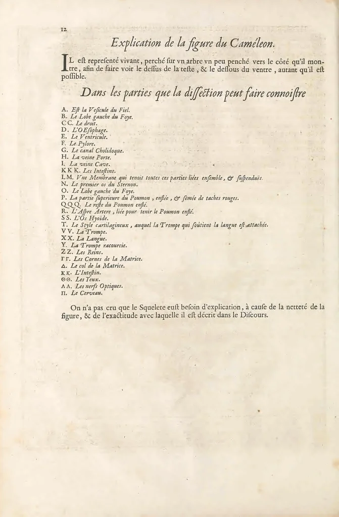 An illustration from Mémoires pour servir à l'histoire naturelle des animaux, 1676, leaf 38