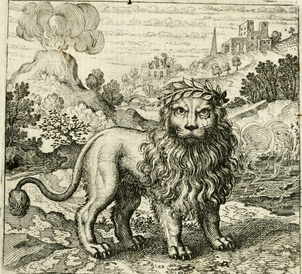 An illustration from Michaelis Majeri ... Secretioris naturae secretorum scrutinium chymicum : per oculis et intellectui accuratè accommodata, figuris cupro appositissimè incisa, ingeniosissima emblemata, hisque confines, & ad rem egregiè facientes sententias, doctissimaque item epigrammata, illustratum .., 1687, leaf 134