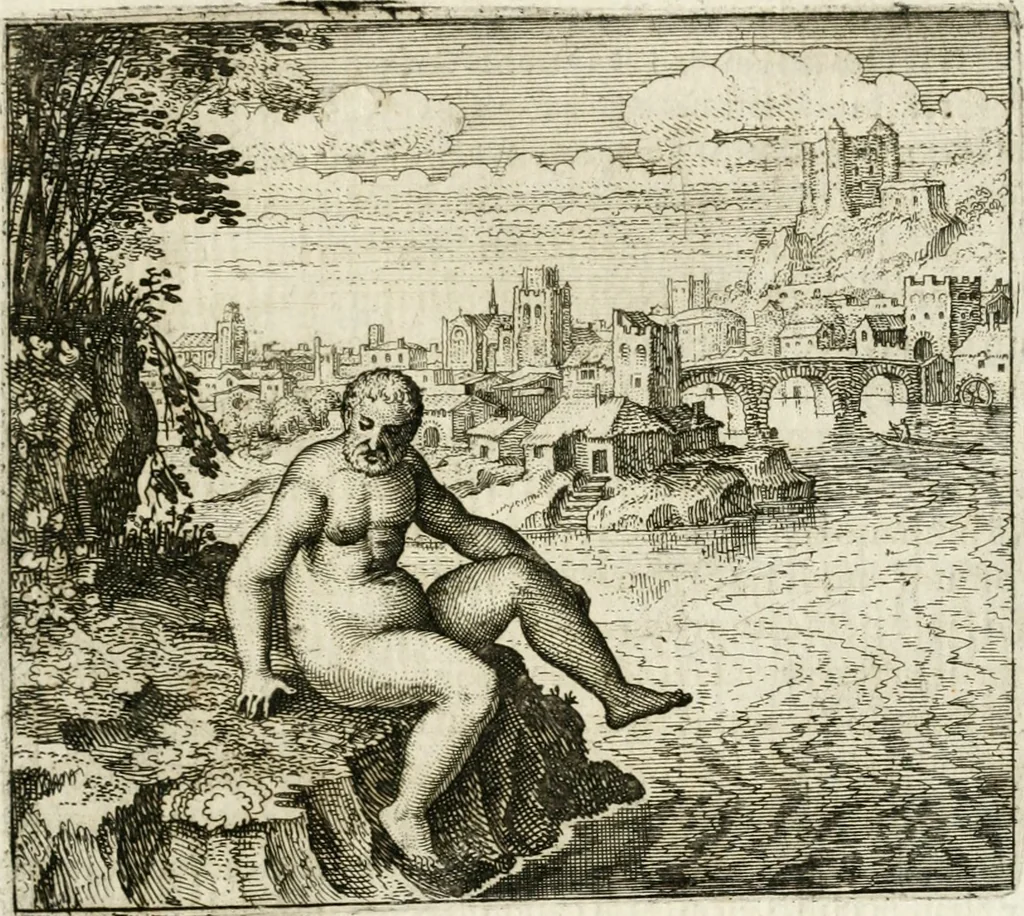 An illustration from Michaelis Majeri ... Secretioris naturae secretorum scrutinium chymicum : per oculis et intellectui accuratè accommodata, figuris cupro appositissimè incisa, ingeniosissima emblemata, hisque confines, & ad rem egregiè facientes sententias, doctissimaque item epigrammata, illustratum .., 1687, leaf 62