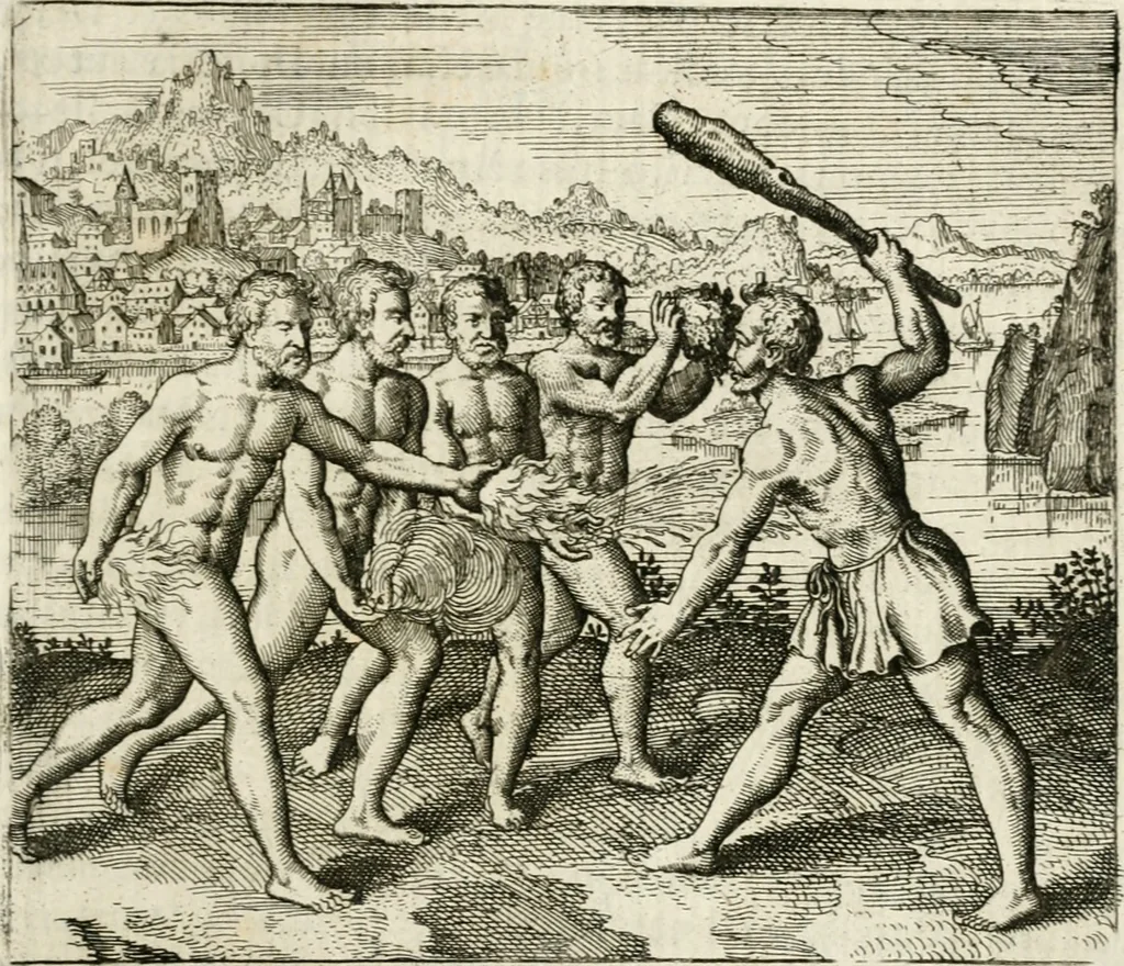 An illustration from Michaelis Majeri ... Secretioris naturae secretorum scrutinium chymicum : per oculis et intellectui accuratè accommodata, figuris cupro appositissimè incisa, ingeniosissima emblemata, hisque confines, & ad rem egregiè facientes sententias, doctissimaque item epigrammata, illustratum .., 1687, leaf 80