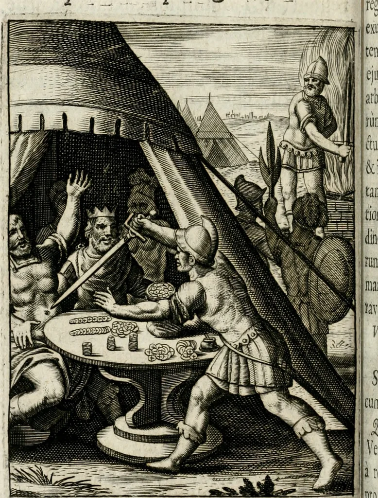 An illustration from Michaelis Majeri Viatorivm, hoc est, De montibvs planetarvm septem seu metallorum : tractatvs tam utilis, quàm perspicuus, quo, ut indice mercuriali in trivijs, vel Ariadnêo filo in labyrintho, seu cynosurâ in oceano chymicorum errorum immenso, quilibet rationalis, veritatis amans, ad illum, qui in montibus sese abdidit De Rubea-petra Alexicacum, omnibus medicis desideratum, investigandum, uti poterit, 1651, leaf 157