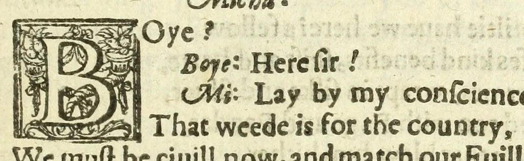 An illustration from Michaelmas terme : as it hath beene sundry times acted by the Children of Paules, 1630, leaf 5