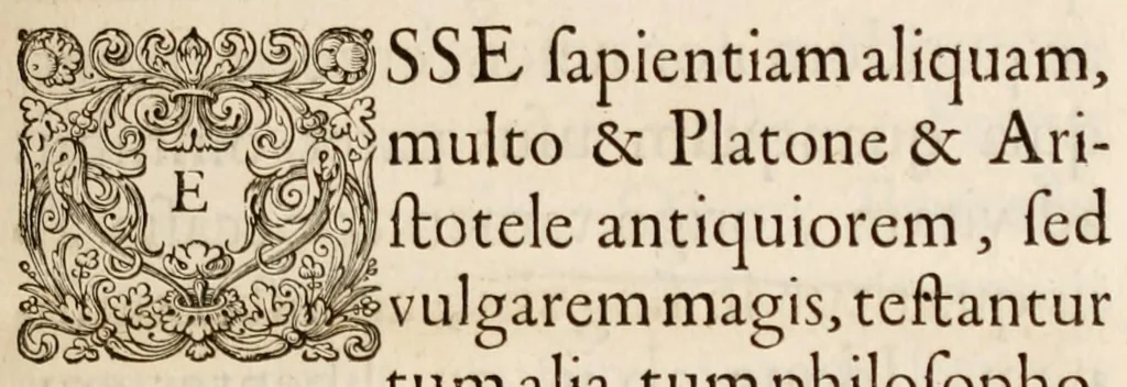 An illustration from Michaēlou Apostoliou Paroimiai = Centuriae XII proverbioirum : ex optimis auctoribus Graecis collectae, 1653, leaf 7