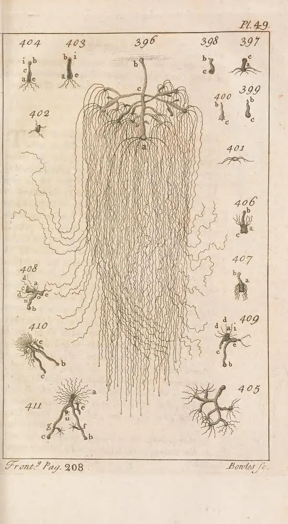 An illustration from Micrographia illustrata: or, The microscope explained ... Likewise, a natural history of aerial, terrestrial, and aquatic animals, &c., considered as microscopic objects, 1771, leaf 397