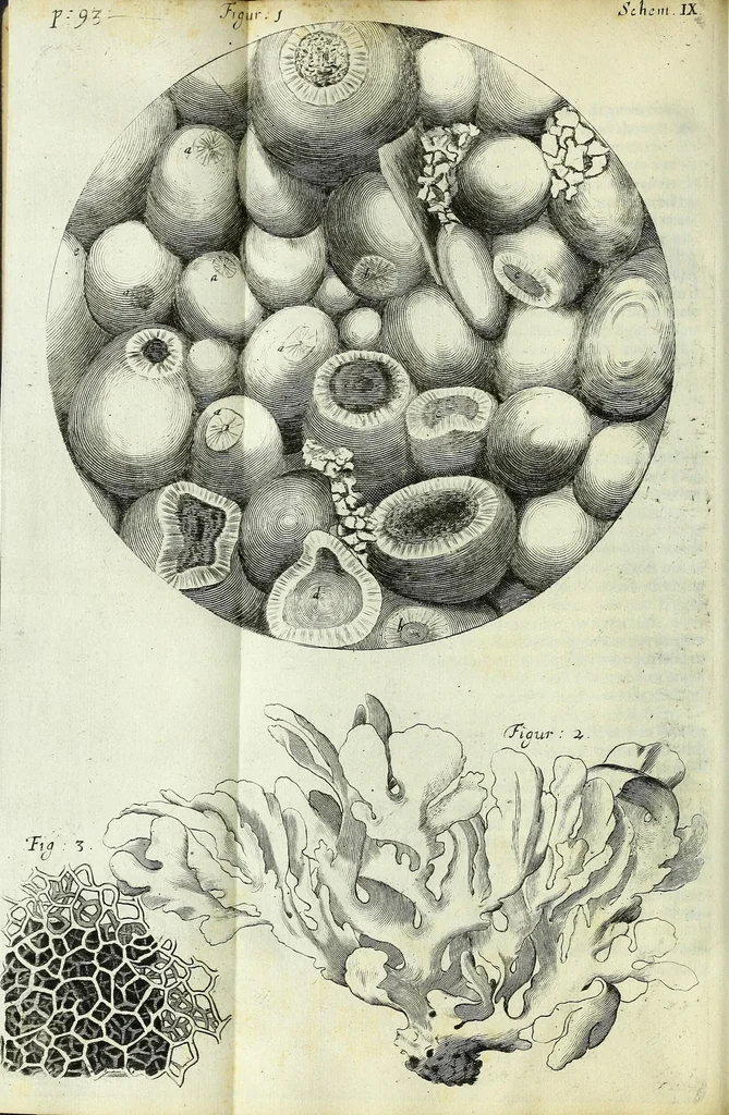 An illustration from Micrographia, or, Some physiological descriptions of minute bodies made by magnifying glasses : with observations and inquiries thereupon, 1667, leaf 154