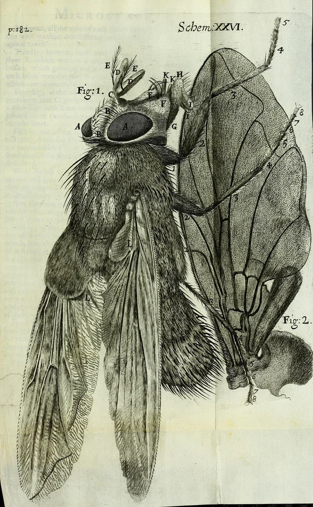 An illustration from Micrographia, or, Some physiological descriptions of minute bodies made by magnifying glasses : with observations and inquiries thereupon, 1667, leaf 293