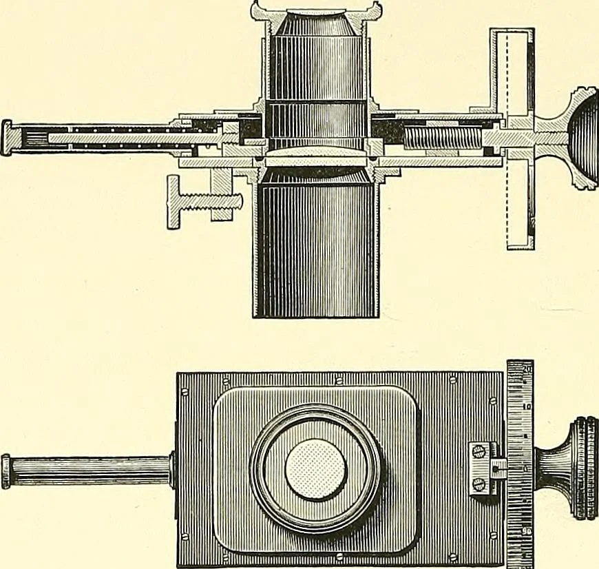 An illustration from The microscope : its construction and management : including technique, photo-micrography, and the past and future of the microscope, 1893, leaf 111