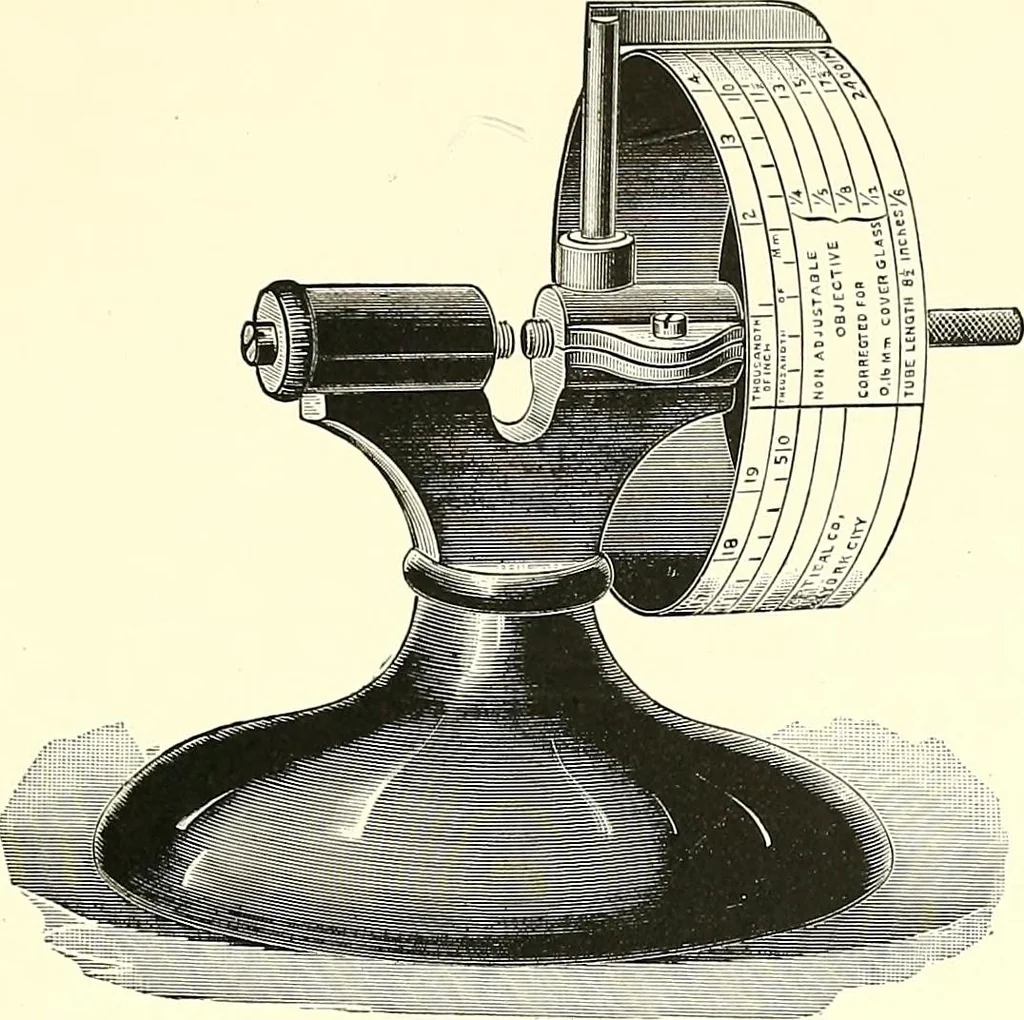 An illustration from The microscope : its construction and management : including technique, photo-micrography, and the past and future of the microscope, 1893, leaf 128