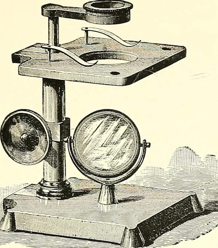 An illustration from The microscope : its construction and management : including technique, photo-micrography, and the past and future of the microscope, 1893, leaf 142