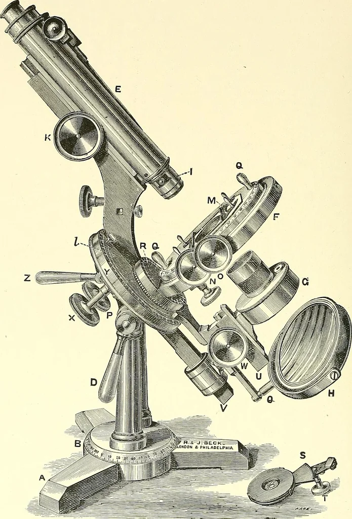 An illustration from The microscope : its construction and management : including technique, photo-micrography, and the past and future of the microscope, 1893, leaf 167