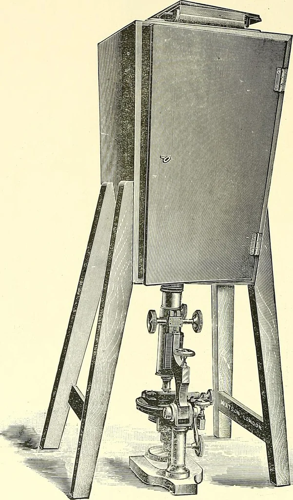 An illustration from The microscope : its construction and management : including technique, photo-micrography, and the past and future of the microscope, 1893, leaf 199