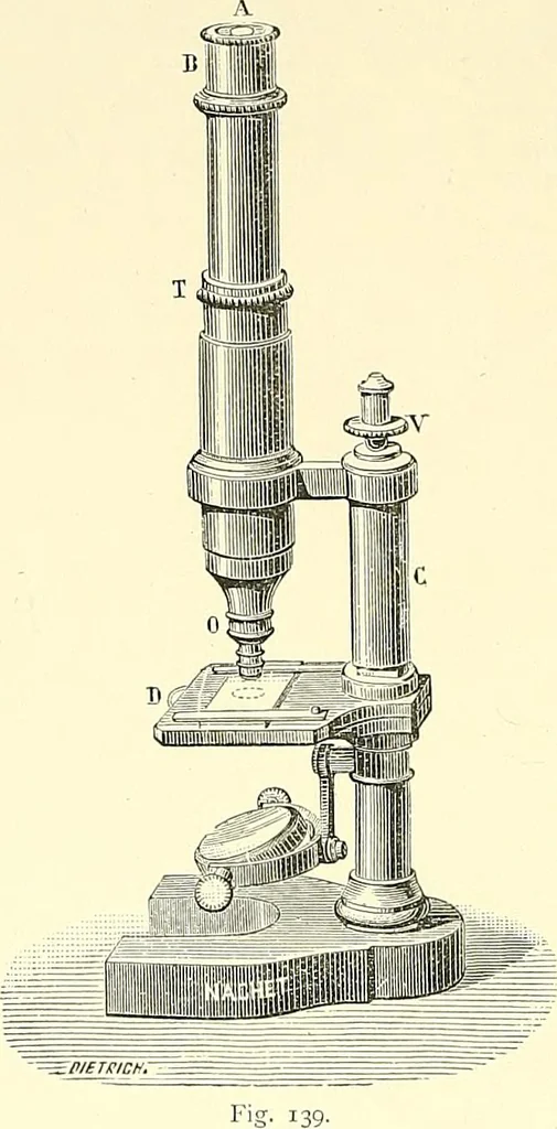 An illustration from The microscope : its construction and management : including technique, photo-micrography, and the past and future of the microscope, 1893, leaf 209