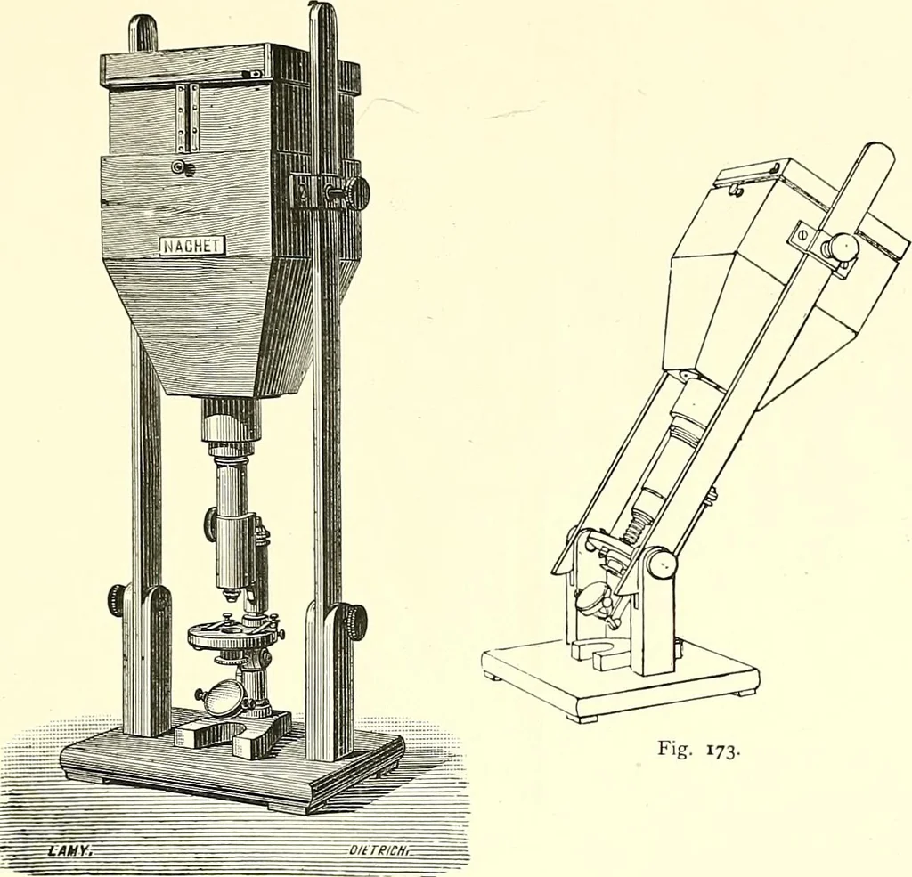 An illustration from The microscope : its construction and management : including technique, photo-micrography, and the past and future of the microscope, 1893, leaf 276