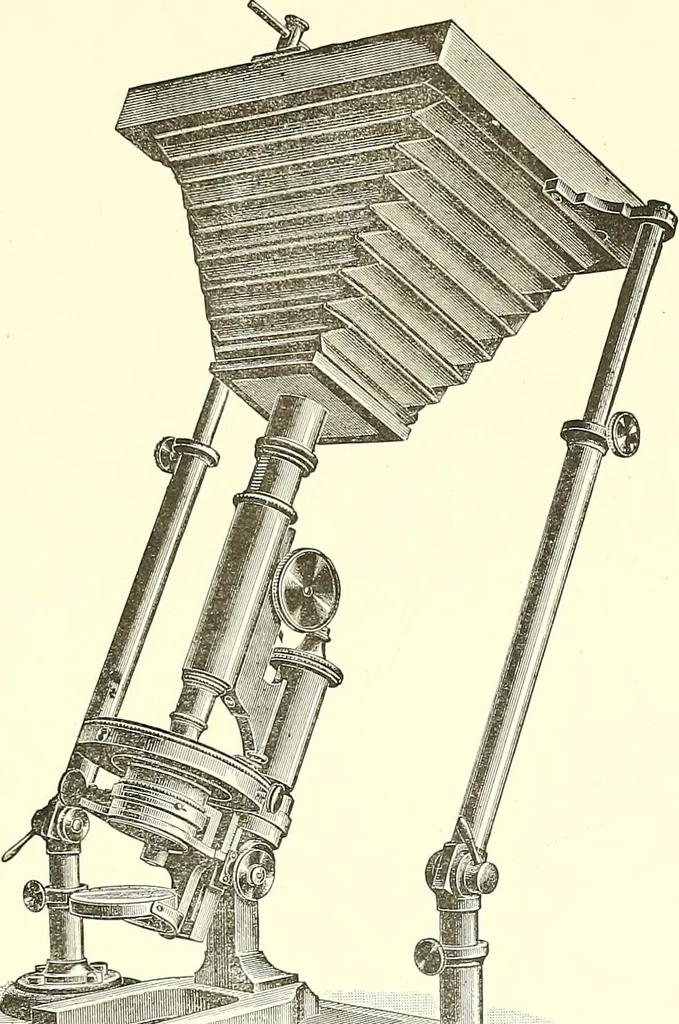An illustration from The microscope : its construction and management : including technique, photo-micrography, and the past and future of the microscope, 1893, leaf 282