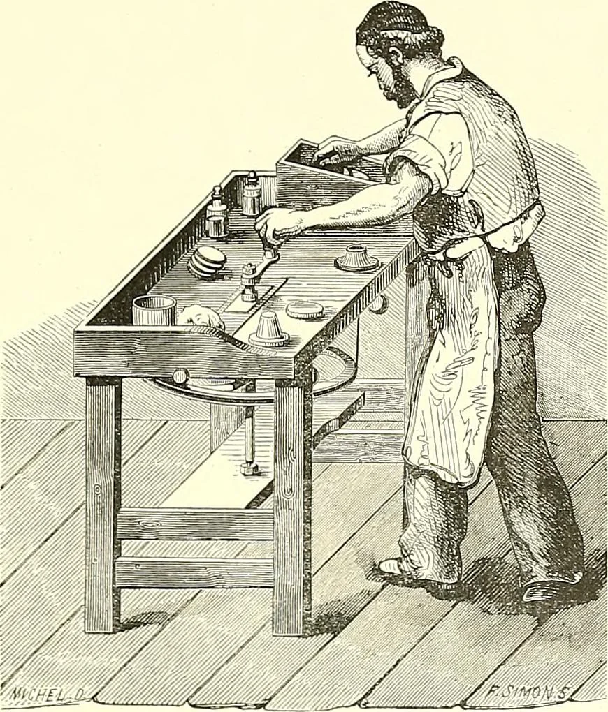 An illustration from The microscope : its construction and management : including technique, photo-micrography, and the past and future of the microscope, 1893, leaf 356