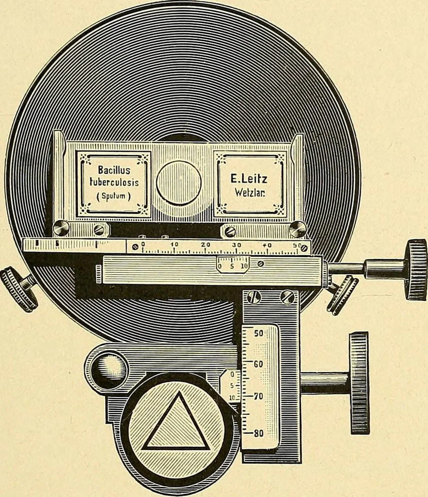 An illustration from Microscopes and accessory apparatus, 1896, leaf 64