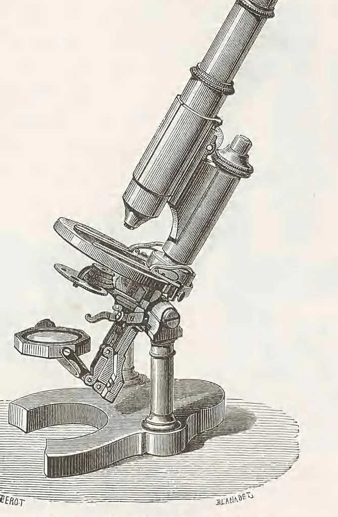 An illustration from Le microscope son emploi et ses applications .., 1876, leaf 85