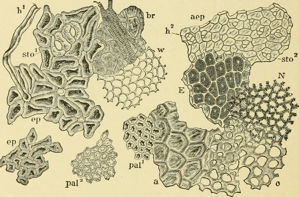 An illustration from The microscopy of vegetable foods, with special reference to the detection of adulteration and the diagnosis of mixtures, 1916, leaf 229