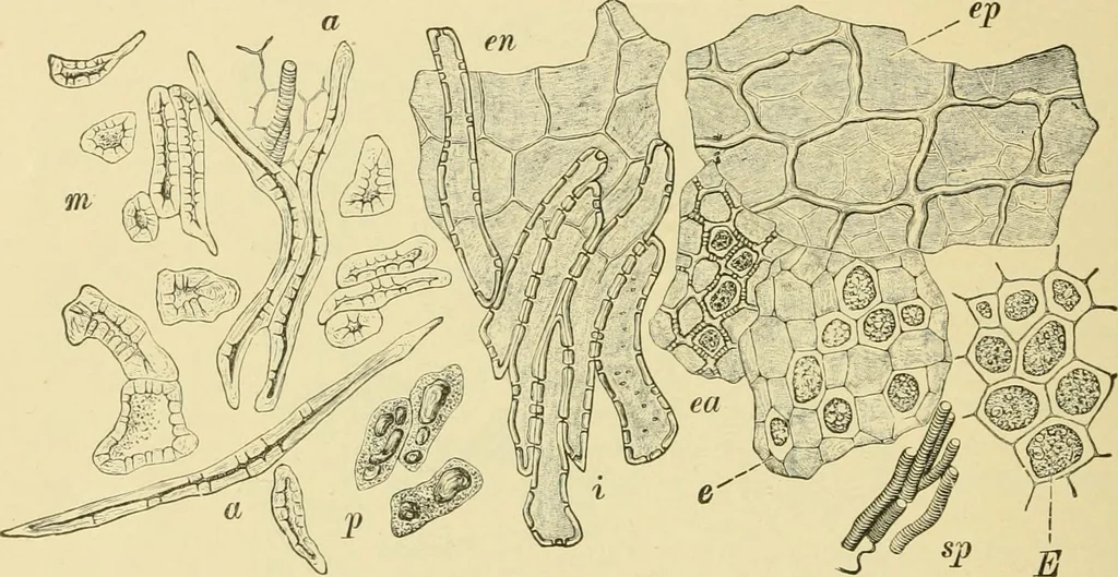An illustration from The microscopy of vegetable foods, with special reference to the detection of adulteration and the diagnosis of mixtures, 1916, leaf 249