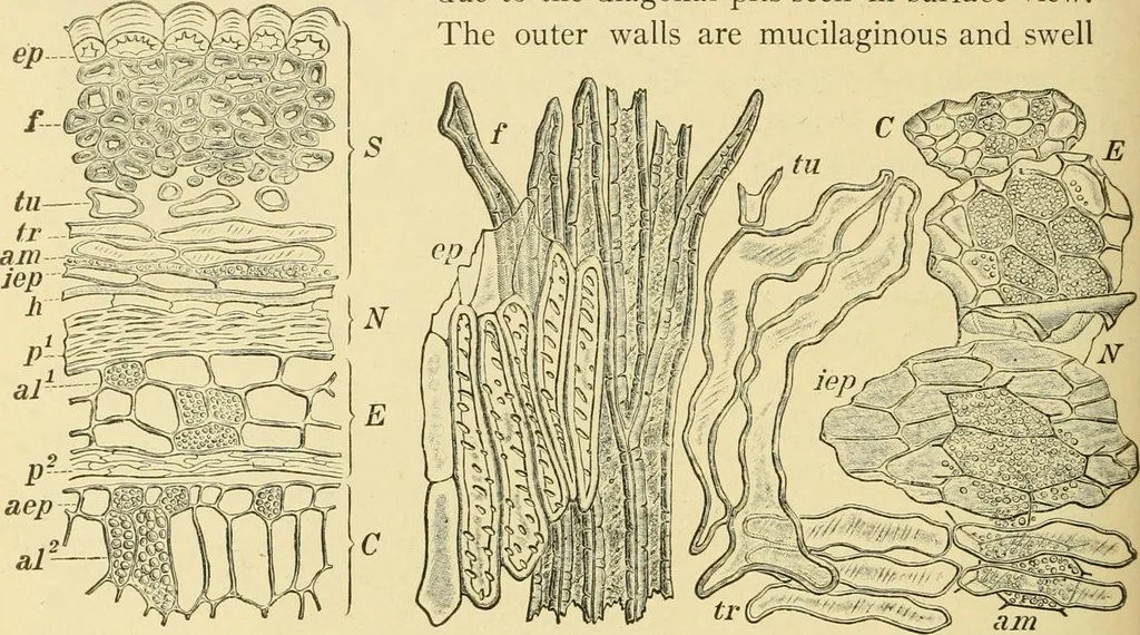 An illustration from The microscopy of vegetable foods, with special reference to the detection of adulteration and the diagnosis of mixtures, 1916, leaf 343
