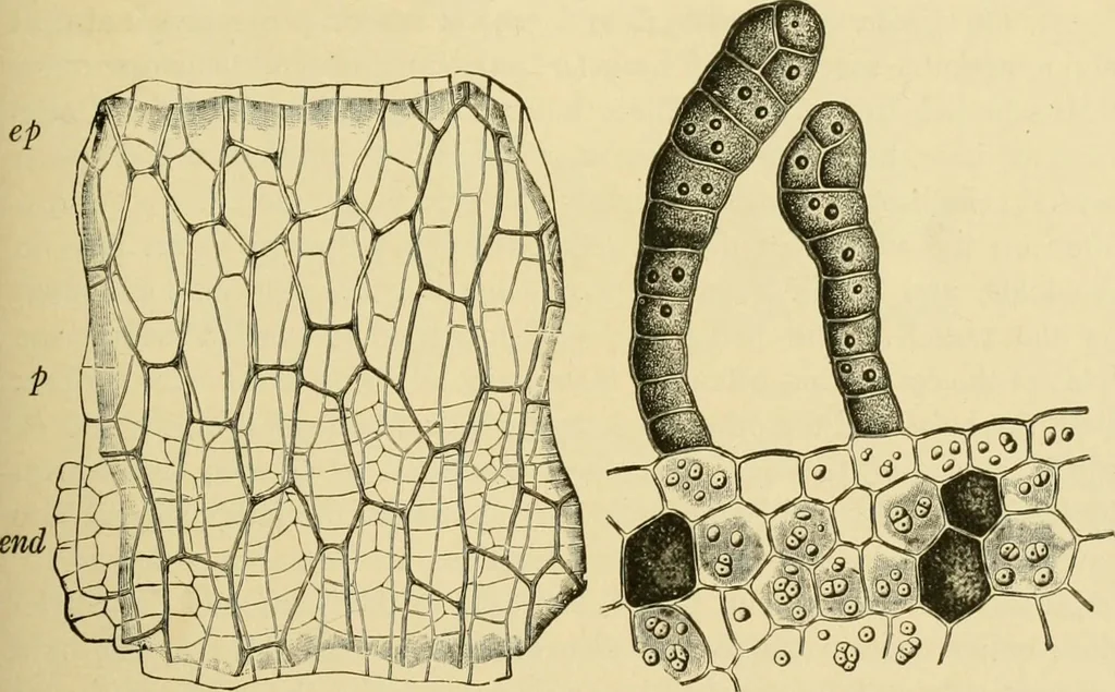 An illustration from The microscopy of vegetable foods, with special reference to the detection of adulteration and the diagnosis of mixtures, 1916, leaf 464