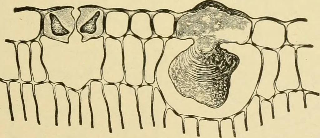 An illustration from The microscopy of vegetable foods, with special reference to the detection of adulteration and the diagnosis of mixtures, 1916, leaf 484