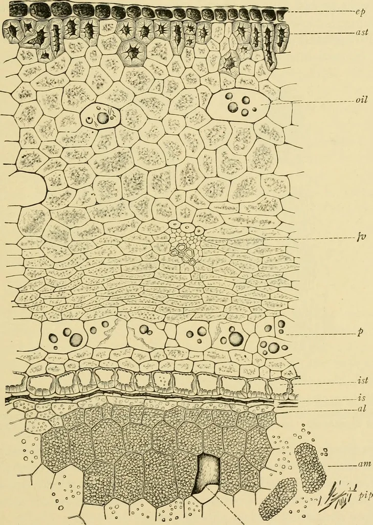 An illustration from The microscopy of vegetable foods, with special reference to the detection of adulteration and the diagnosis of mixtures, 1916, leaf 524