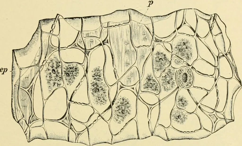 An illustration from The microscopy of vegetable foods, with special reference to the detection of adulteration and the diagnosis of mixtures, 1916, leaf 598