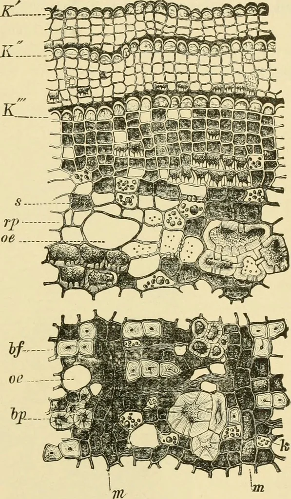 An illustration from The microscopy of vegetable foods, with special reference to the detection of adulteration and the diagnosis of mixtures, 1916, leaf 616