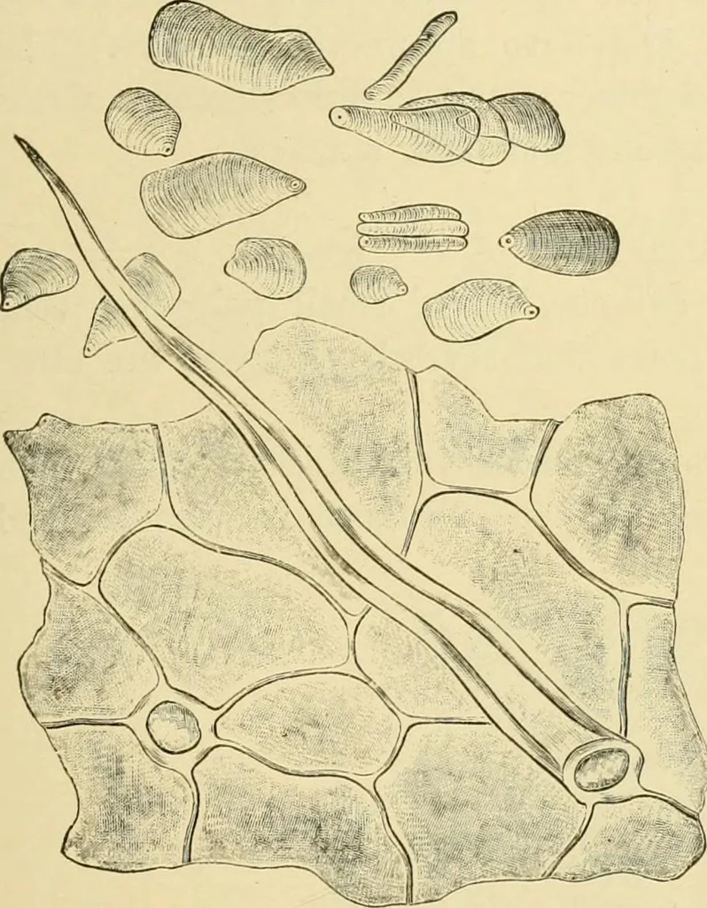 An illustration from The microscopy of vegetable foods, with special reference to the detection of adulteration and the diagnosis of mixtures, 1916, leaf 624