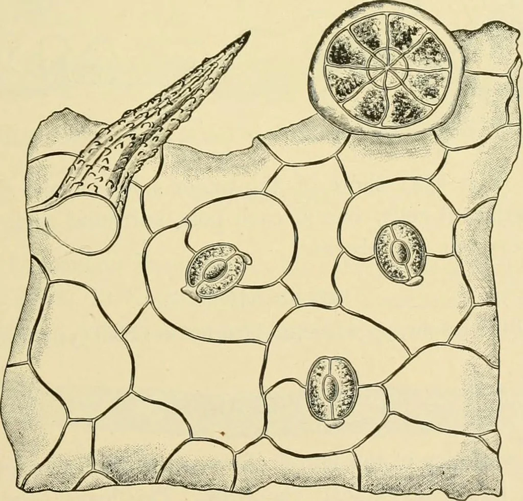 An illustration from The microscopy of vegetable foods, with special reference to the detection of adulteration and the diagnosis of mixtures, 1916, leaf 634