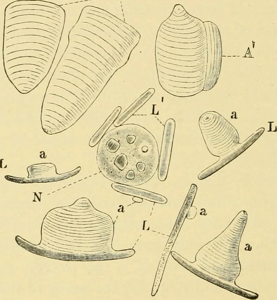 An illustration from The microscopy of vegetable foods, with special reference to the detection of adulteration and the diagnosis of mixtures, 1916, leaf 663