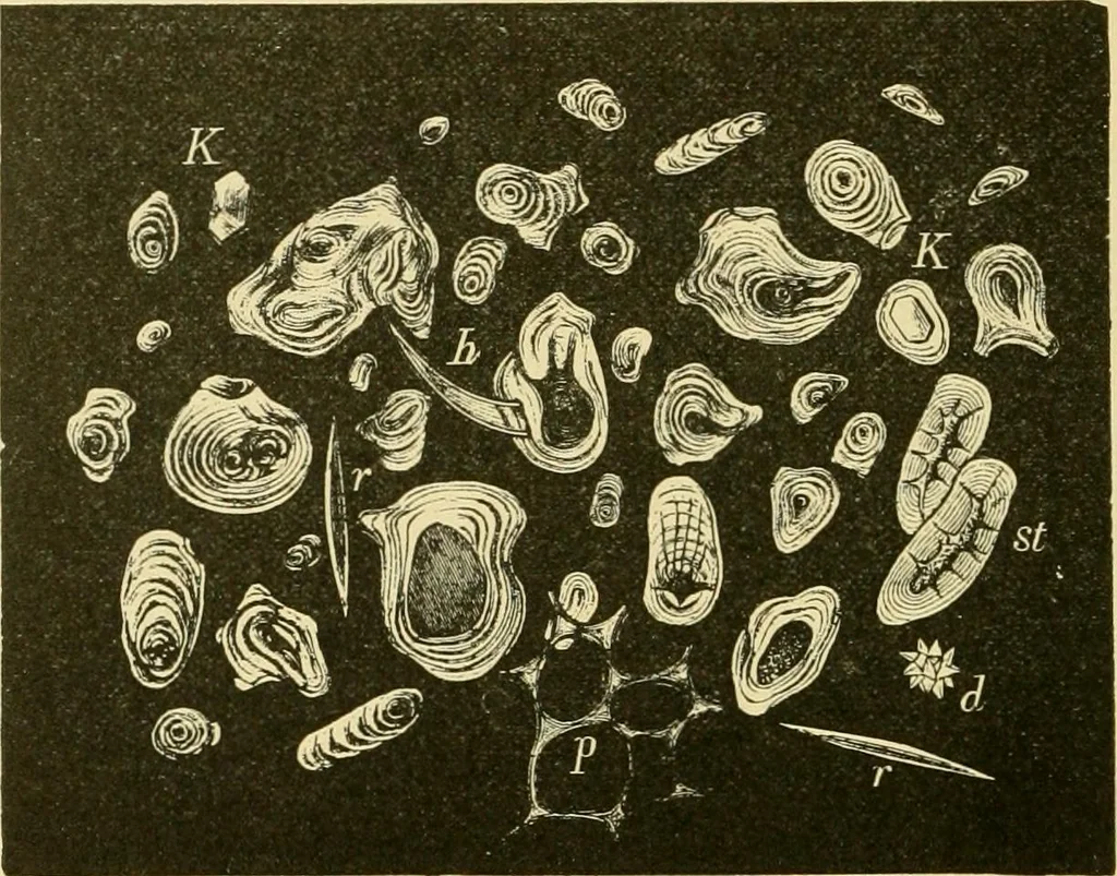 An illustration from The microscopy of vegetable foods, with special reference to the detection of adulteration and the diagnosis of mixtures, 1916, leaf 687
