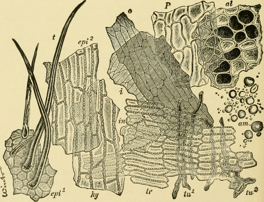 An illustration from The microscopy of vegetable foods, with special reference to the detection of adulteration and the diagnosis of mixtures, 1916, leaf 85