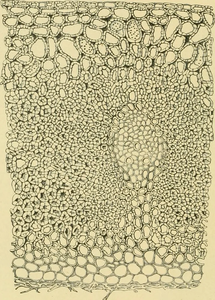 An illustration from The microscopy of vegetable foods, 1906, leaf 111