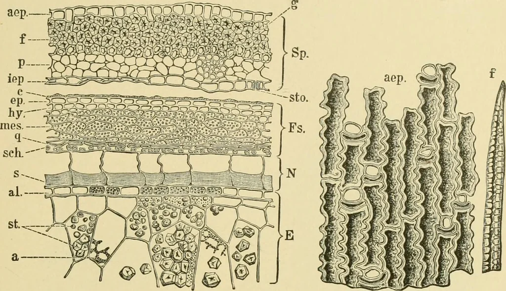 An illustration from The microscopy of vegetable foods, 1906, leaf 120