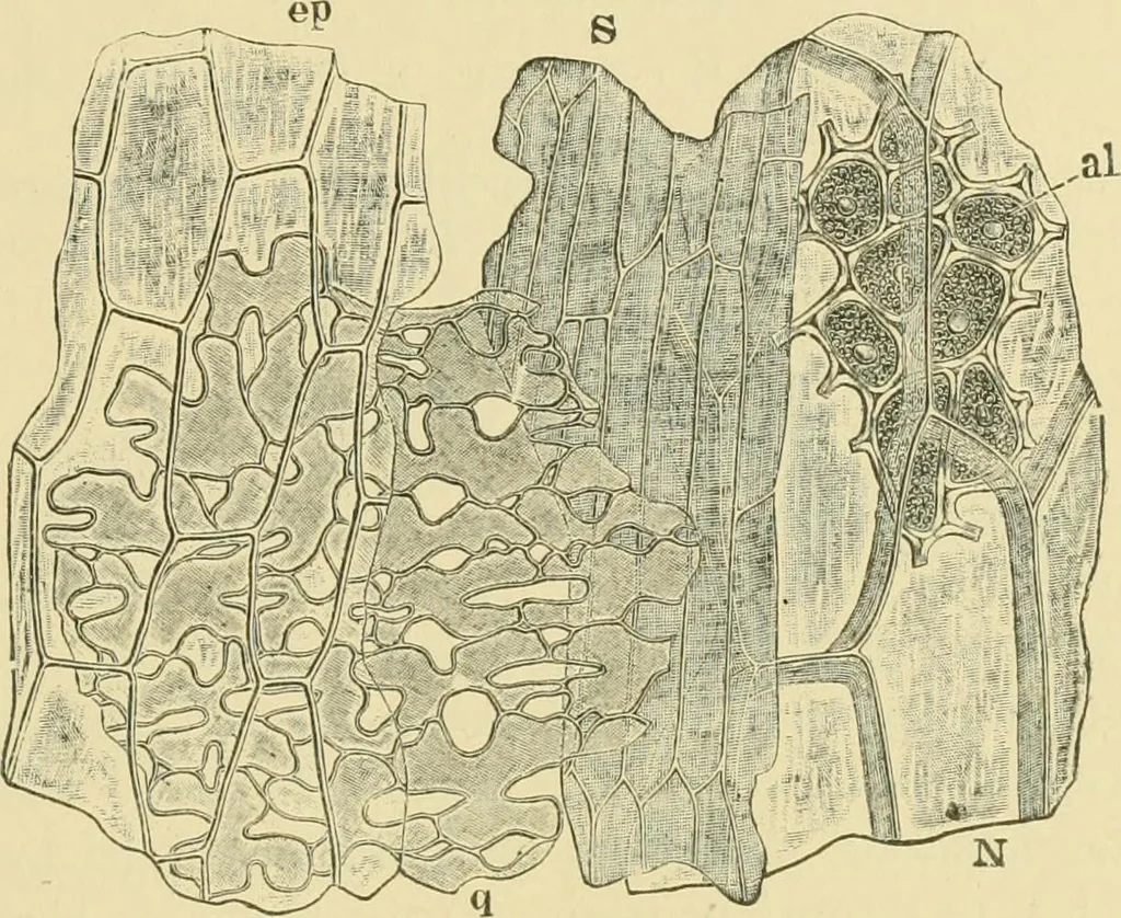 An illustration from The microscopy of vegetable foods, 1906, leaf 152